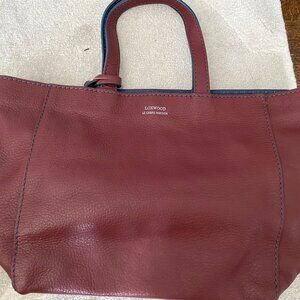 Maron Loxwood - Grained leather Parisien tote bag